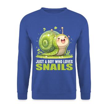 Snails Snail - Unisex Sweatshirt - royal blue - Front - Alina (178cm) & Michal (187cm)