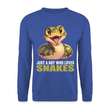 Snakes Snake - Unisex Sweatshirt - royal blue - Front - Alina (178cm) & Michal (187cm)