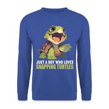 Snapping Turtles Snapping Turtle - Unisex Sweatshirt - royal blue - Front - Alina (178cm) & Michal (187cm)