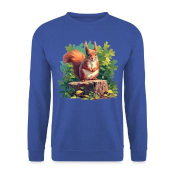 Squirrel - Unisex Sweatshirt - royal blue - Front - Alina (178cm) & Michal (187cm)