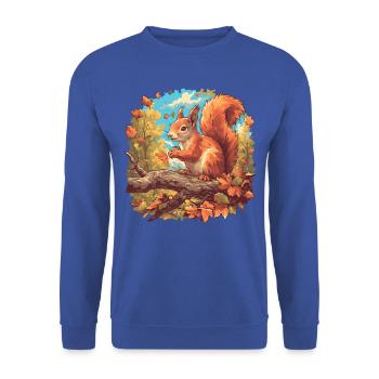 Squirrel - Unisex Sweatshirt - royal blue - Front - Alina (178cm) & Michal (187cm)