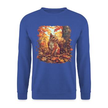 Squirrel - Unisex Sweatshirt - royal blue - Front - Alina (178cm) & Michal (187cm)