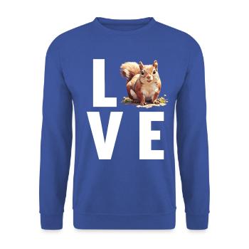 Squirrel - Unisex Sweatshirt - royal blue - Front - Alina (178cm) & Michal (187cm)