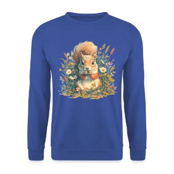 Squirrel - Unisex Sweatshirt - royal blue - Front - Alina (178cm) & Michal (187cm)