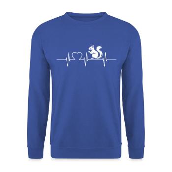 Squirrel - Unisex Sweatshirt - royal blue - Front - Alina (178cm) & Michal (187cm)