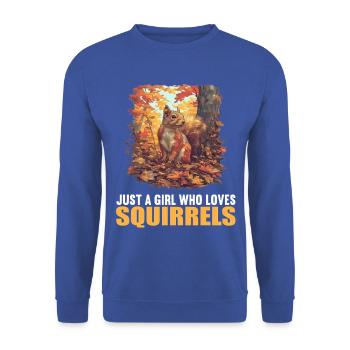 Squirrel - Unisex Sweatshirt - royal blue - Front - Alina (178cm) & Michal (187cm)