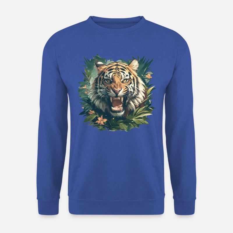 Sumatra-Tiger - Unisex Pullover - Royalblau