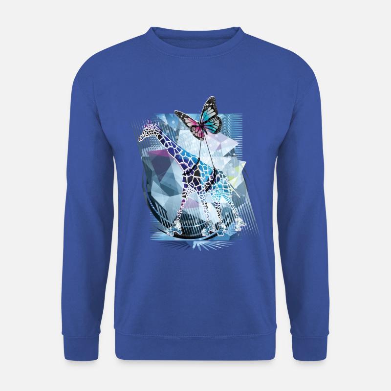 Abstrakt | Giraffe Schmetterling Butterfly - Unisex Pullover - Royalblau