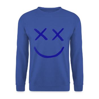 Smiling blau - Unisex Pullover - Royalblau - Vorne - Alina (178cm) & Michal (187cm)