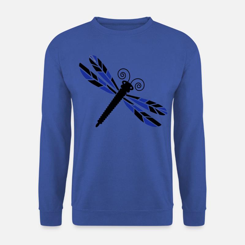 Libellen-Mosaik - Unisex Pullover - Royalblau