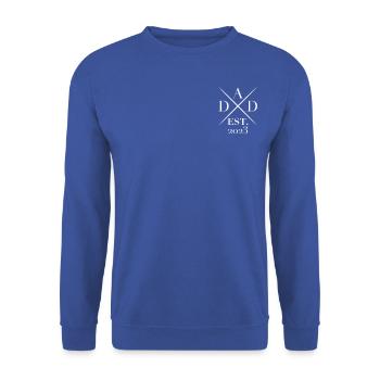 Dad est. 2023 expectant fathers family parents - Unisex Sweatshirt - royal blue - Front - Alina (178cm) & Michal (187cm)