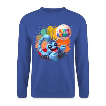 Joyeux anniversaire Scorpion - Scorpion de dessin - Sweat-shirt Unisexe - bleu royal - Devant - Alina (178cm) & Michal (187cm)