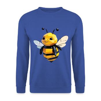 Mignon design polygone bourdon - Sweat-shirt Unisexe - bleu royal - Devant - Alina (178cm) & Michal (187cm)