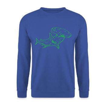 Hammerhai - Unisex Pullover - Royalblau - Vorne - Alina (178cm) & Michal (187cm)