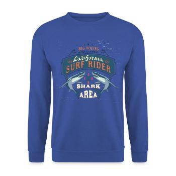 California Sharks and a lot of sun - Unisex Pullover - Royalblau - Vorne - Alina (178cm) & Michal (187cm)