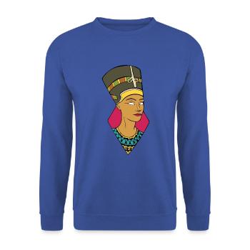 Cleopatra - Unisex Pullover - Royalblau - Vorne - Alina (178cm) & Michal (187cm)