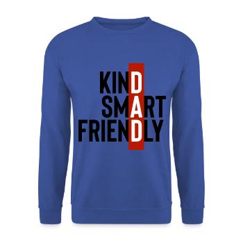 Fête des pères Fête des pères Fête des pères Fête des pères - Sweat-shirt Unisexe - bleu royal - Devant - Alina (178cm) & Michal (187cm)