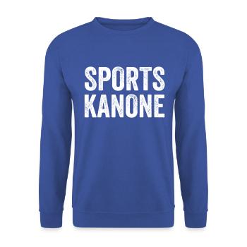 Sportskanone - Unisex Pullover - Royalblau - Vorne - Alina (178cm) & Michal (187cm)