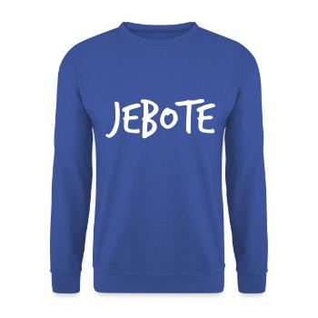 Jebote - Unisex Pullover - Royalblau - Vorne - Alina (178cm) & Michal (187cm)