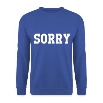Sorry - Unisex Sweatshirt - royal blue - Front - Alina (178cm) & Michal (187cm)