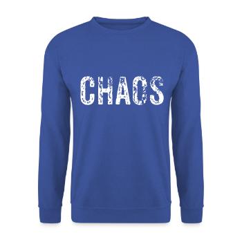 Chaos - Unisex Pullover - Royalblau - Vorne - Alina (178cm) & Michal (187cm)