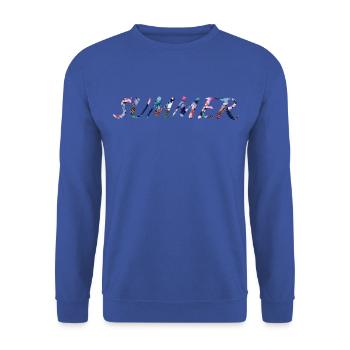 Summer - Unisex Sweatshirt - royal blue - Front - Alina (178cm) & Michal (187cm)