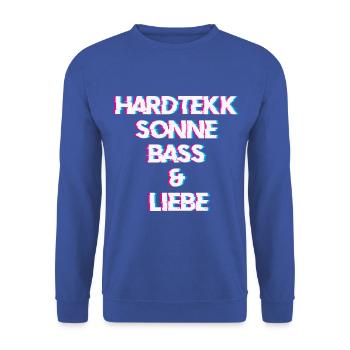 Hardtekk Tekk - Unisex Pullover - Royalblau - Vorne - Alina (178cm) & Michal (187cm)