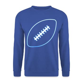 American Football Ball Flag Football Player - Unisex Sweatshirt - royal blue - Front - Alina (178cm) & Michal (187cm)