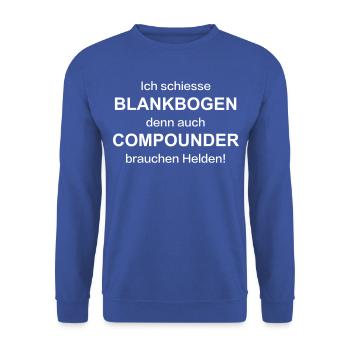 compoundhelden - Unisex Pullover - Royalblau - Vorne - Alina (178cm) & Michal (187cm)