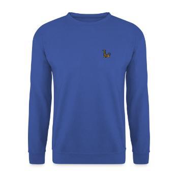 Giraffe - Unisex Pullover - Royalblau - Vorne - Alina (178cm) & Michal (187cm)
