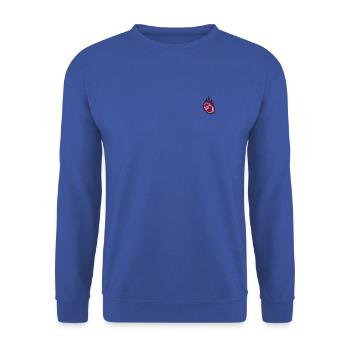 Brennende Herzen - Unisex Pullover - Royalblau - Vorne - Alina (178cm) & Michal (187cm)