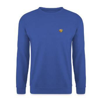 Zitrone - Unisex Pullover - Royalblau - Vorne - Alina (178cm) & Michal (187cm)