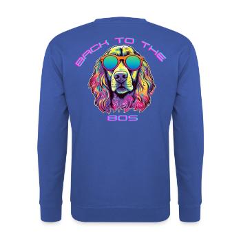 Chien de bain avec des lunettes de soleil Culture - Sweat-shirt Unisexe - bleu royal - Dos - Michal (187cm)