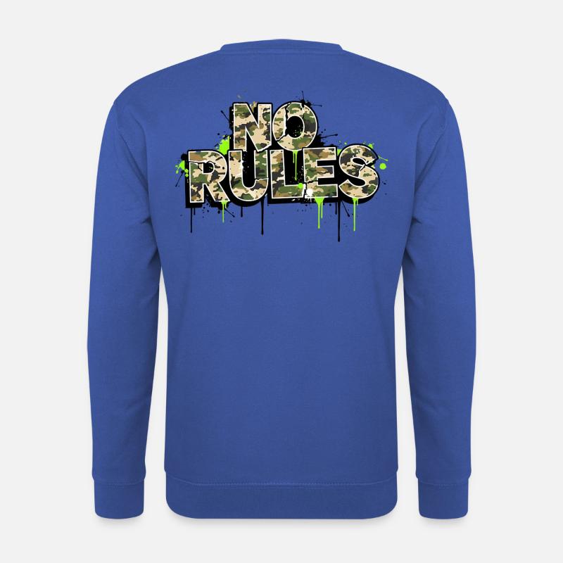 No Rules Camouflage Graffiti  - Unisex Pullover - Royalblau