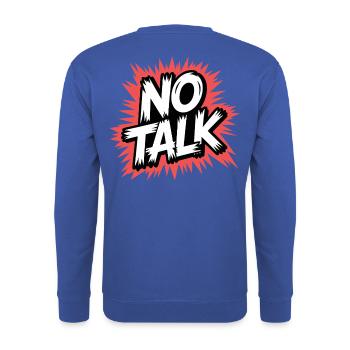 No-Talk Explosion - Unisex Pullover - Royalblau - Hinten - Michal (187cm)