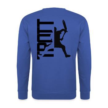 TROTT - Sweat-shirt Unisexe - bleu royal - Dos - Michal (187cm)