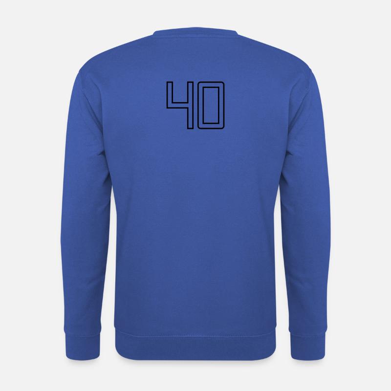 Nummer 40 (Universitätsstil) - Unisex Pullover - Royalblau