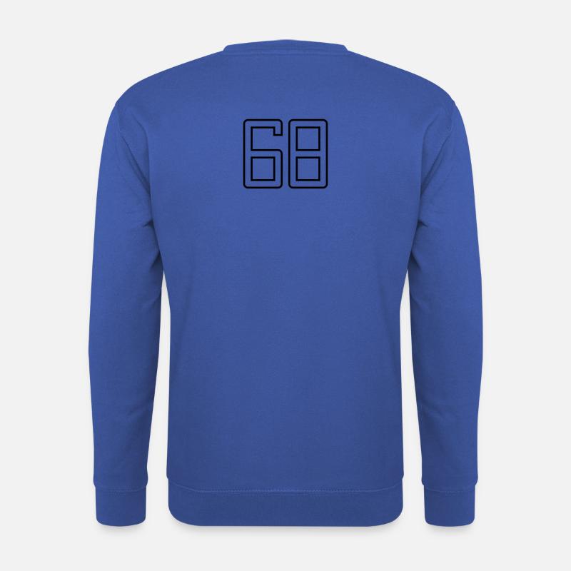 Nummer 68 (Universitätsstil) - Unisex Pullover - Royalblau