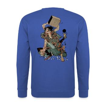 Sato Tadanobu with a goban - Unisex Sweatshirt - royal blue - Back - Michal (187cm)