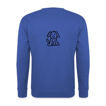 Dog - vector graphic = motif color changeable - Unisex Sweatshirt - royal blue - Back - Michal (187cm)