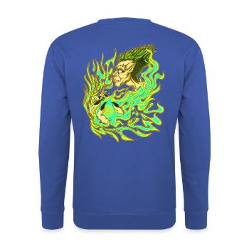 Weiße Magie - Unisex Pullover - Royalblau - Hinten - Michal (187cm)