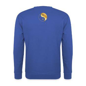 Yin Yang gold - Unisex Sweatshirt - royal blue - Back - Michal (187cm)