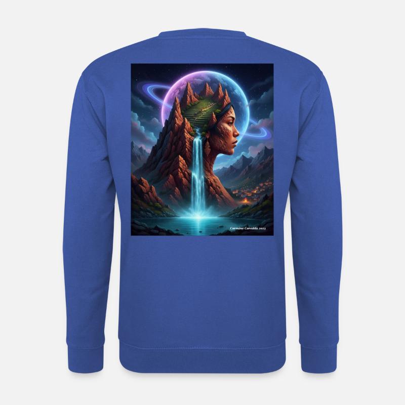 Kosmuse in den Bergen - Unisex Pullover - Royalblau