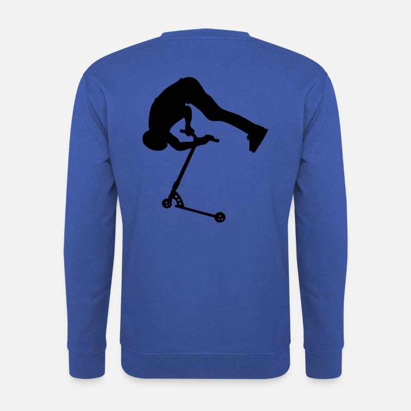 Schwarz Backflip - Unisex Pullover - Royalblau