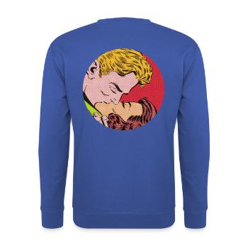 Un bon baiser bien rond - Sweat-shirt Unisexe - bleu royal - Dos - Michal (187cm)