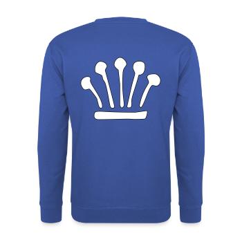 Ornament 4 - Vectorgraphic white - Unisex Sweatshirt - royal blue - Back - Michal (187cm)