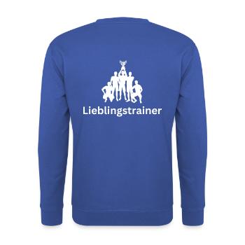 Lieblingstrainer Trainer Sieger Gewinner Pokal - Unisex Pullover - Royalblau - Hinten - Michal (187cm)