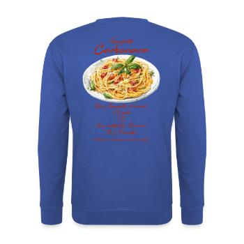 Carbonara - Unisex Pullover - Royalblau - Hinten - Michal (187cm)