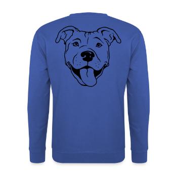 American Staffordshire Terrier - Sweat-shirt Unisexe - bleu royal - Dos - Michal (187cm)