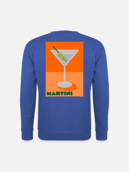 Martini Print - Unisex Pullover - Royalblau